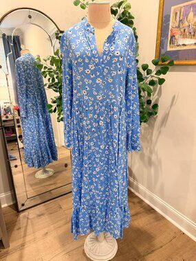 Blue Anthropologie Floral Dress for Sale up to 90% Off: Poshmark